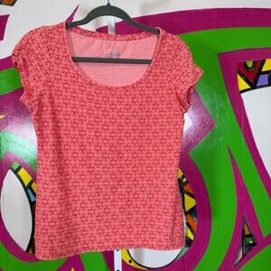Columbia Heathered Geometric Print Pink Top. Size Small. Excellent condition!